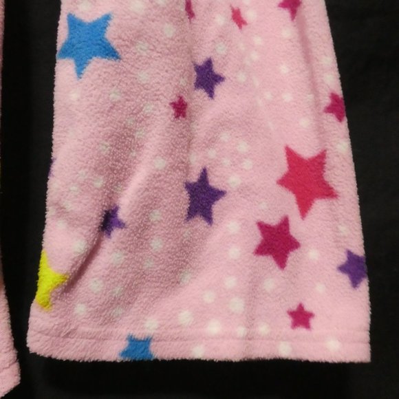 CHILDREN'S PLACE | medium 7/8 | Pink Star Print Fleece Pajama / Loungewear Pants - Picture 9 of 16
